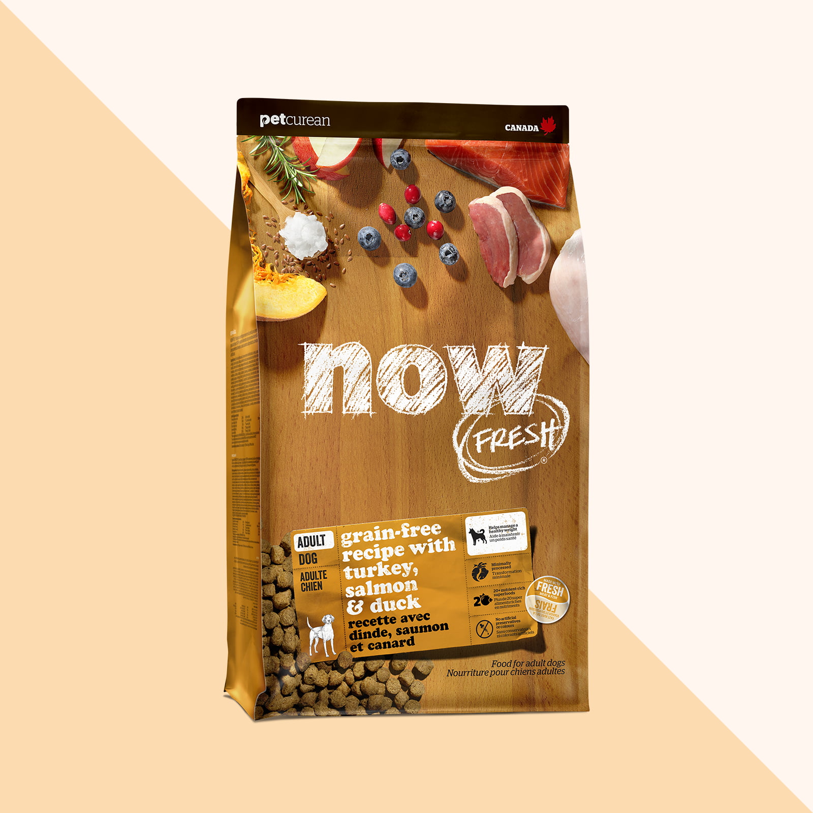 Now Fresh Grain-Free Recipe with Turkey, Salmon & Duck dry food for adult dogs