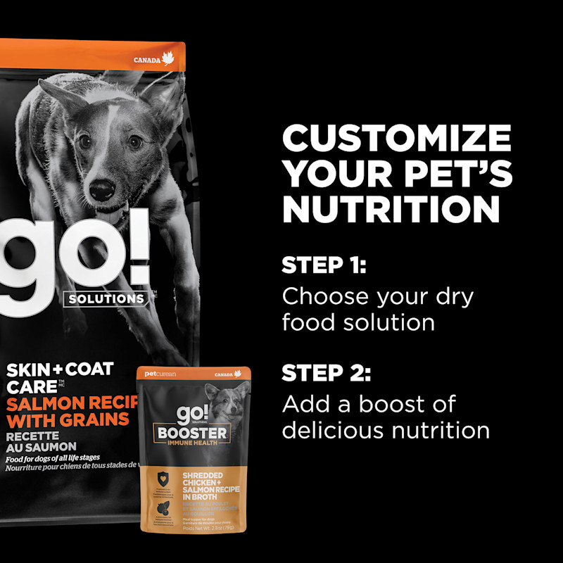 Customize your pet's nutrition with kibble and food toppers