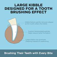 Large kibble designed for a tooth brushing effect