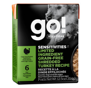 GO! SOLUTIONS SENSITIVITIES Limited Ingredient Grain-Free Shredded Turkey Recipe for Dogs