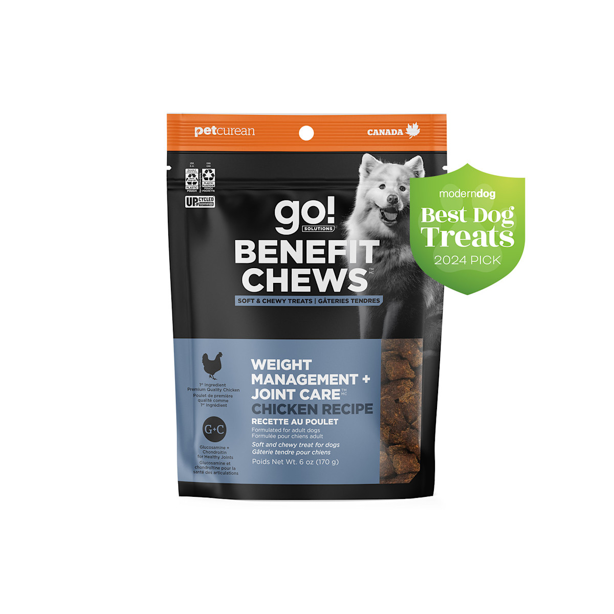 Go! Solutions Benefit Chews Weight Management + Joint Care Chicken Recipe treats for dogs, Modern Dog Best Dog Treats 2024 Pick