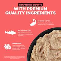 Crafted by experts with premium-quality de-boned salmon, MSC-certified cod, and cranberries