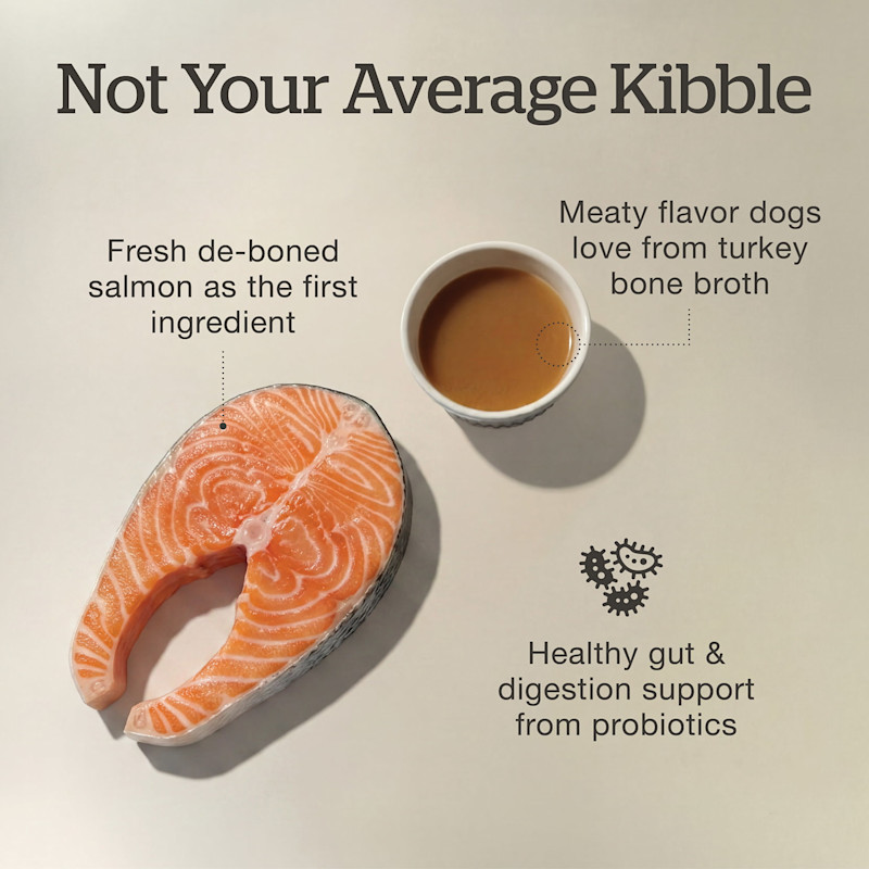 Fresh de-boned salmon as the first ingredient