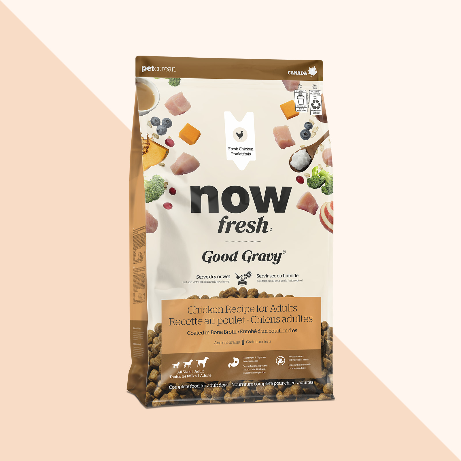 Now Fresh Good Gravy Chicken Recipe dry food for adult dogs