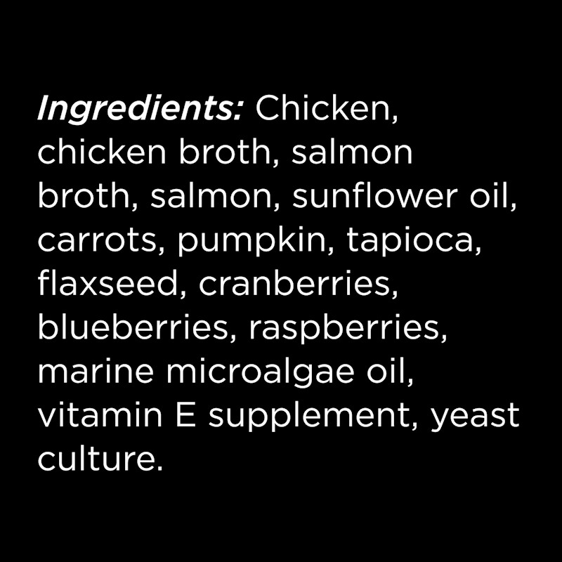 Go! Solutions Booster Immune Health Shredded Chicken + Salmon Recipe in Broth dog food topper ingredients