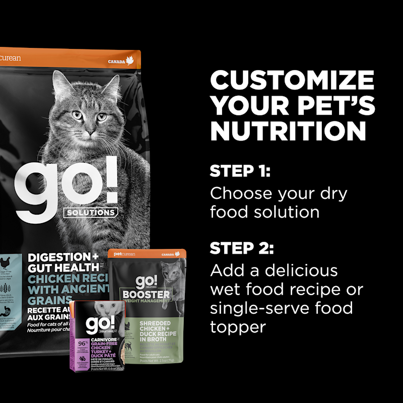 Customize your pet's nutrition with wet food and toppers