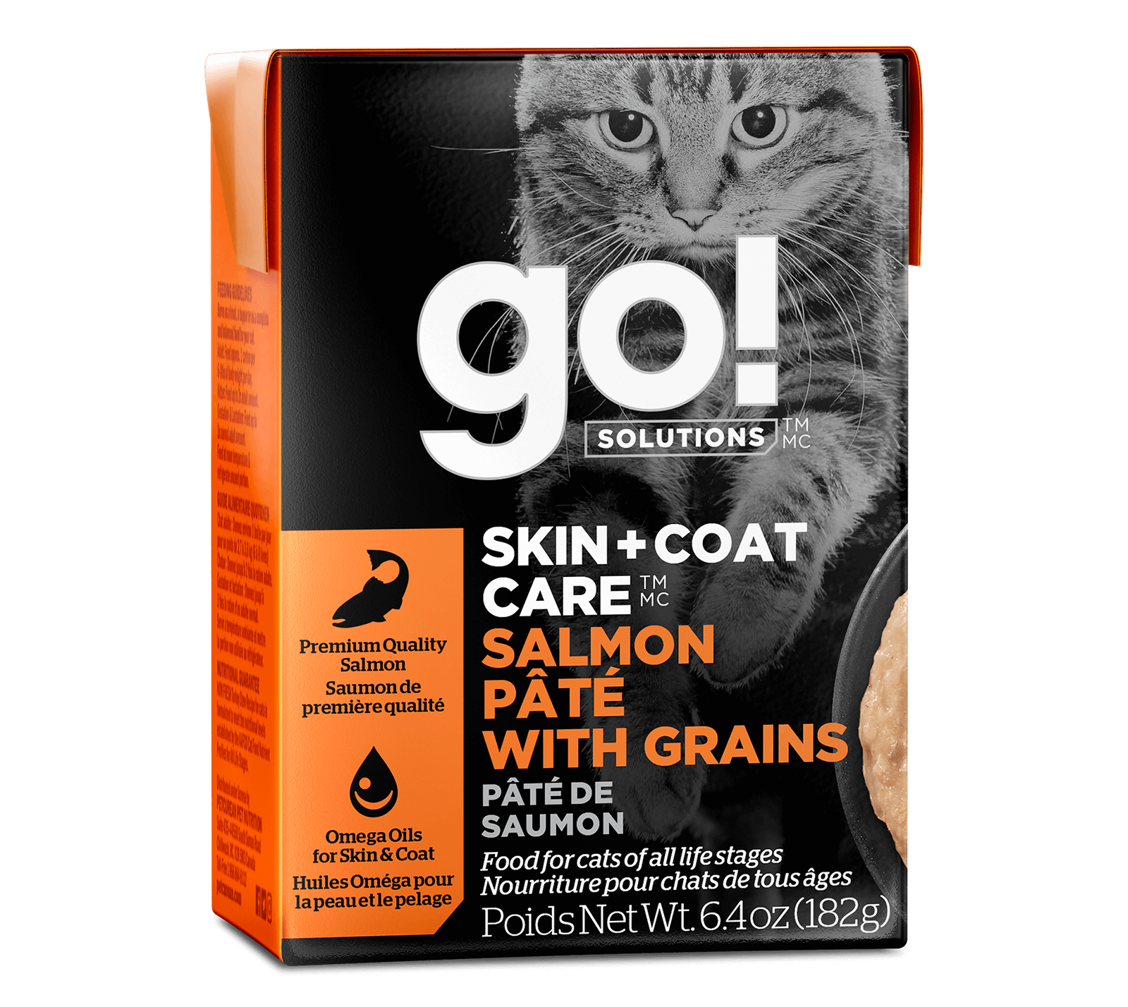 Go! Solutions Skin + Coat Care Salmon Pâté with Grains for Cats