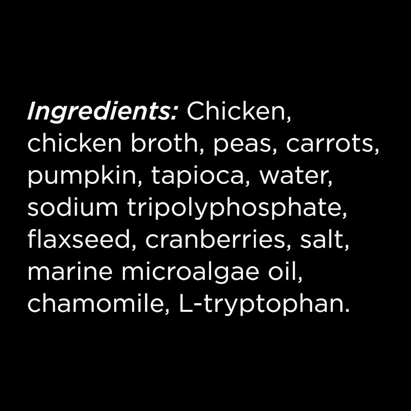 Go! Solutions Booster Tranquility Minced Chicken Recipe with Gravy dog food topper ingredients