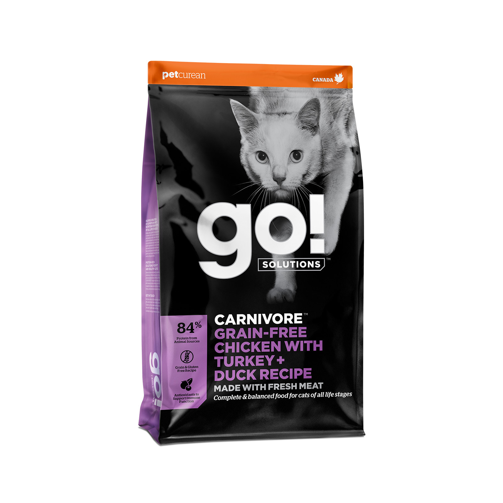 Go! Solutions Carnivore Grain-Free Chicken with Turkey + Duck Recipe for Cats