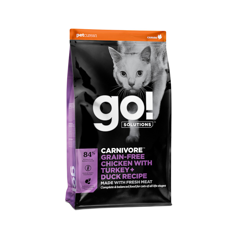Go! Solutions Carnivore Grain-Free Chicken with Turkey + Duck Recipe for Cats