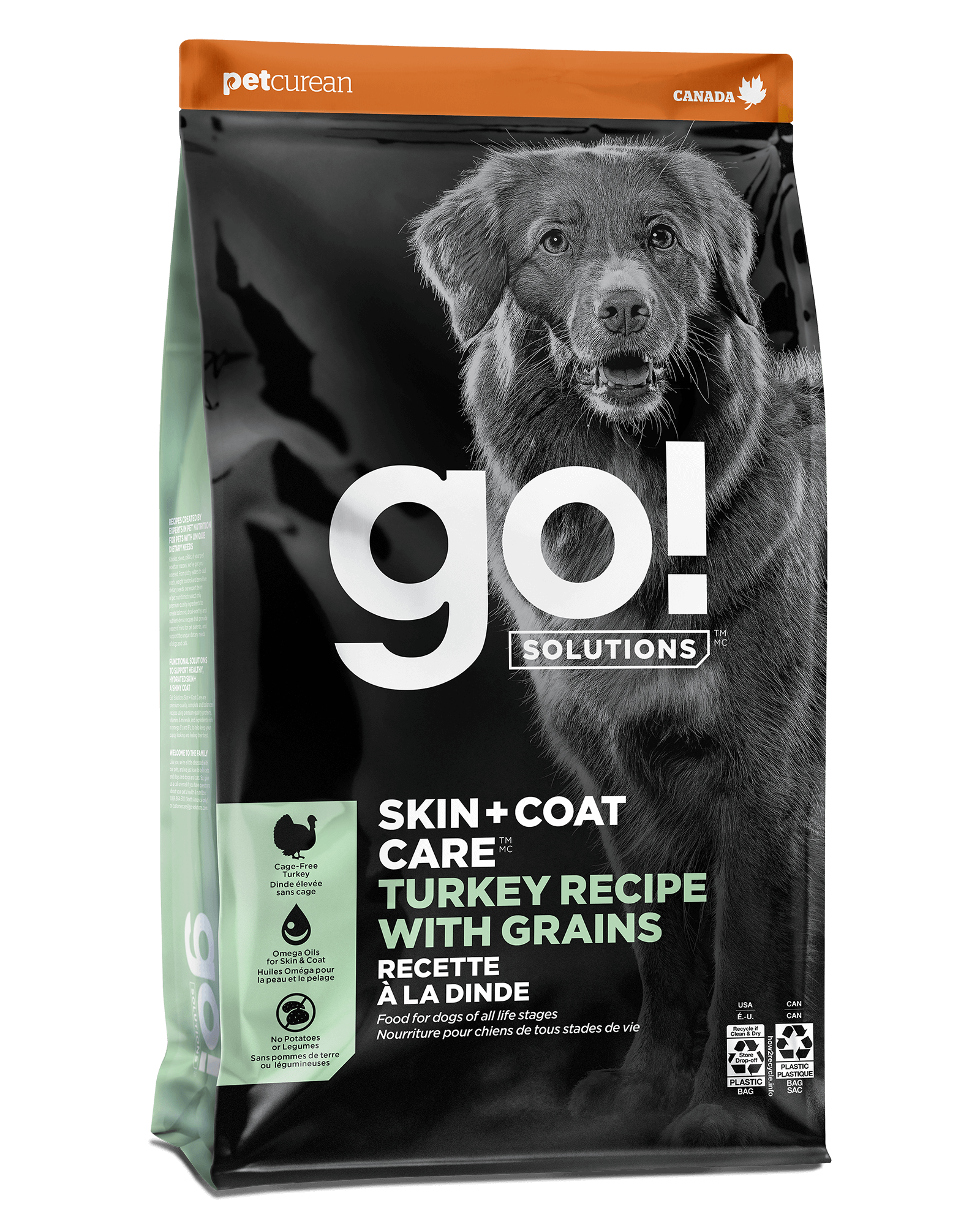 Go! Solutions Skin + Coat Care Turkey Recipe with Grains for dogs