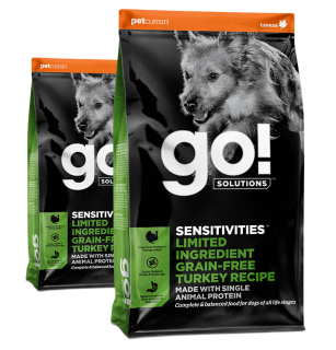 Go! Sensitivities Limited Ingredient Turkey kibble bags