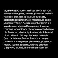 Go! Solutions Booster Brain Health Minced Chicken + Salmon Recipe with Gravy cat food topper ingredients
