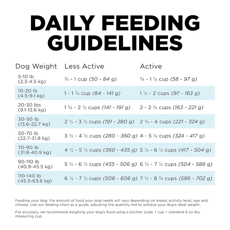 Go! Solutions Dental + Immune Health Chicken + Salmon for Dogs feeding guidelines
