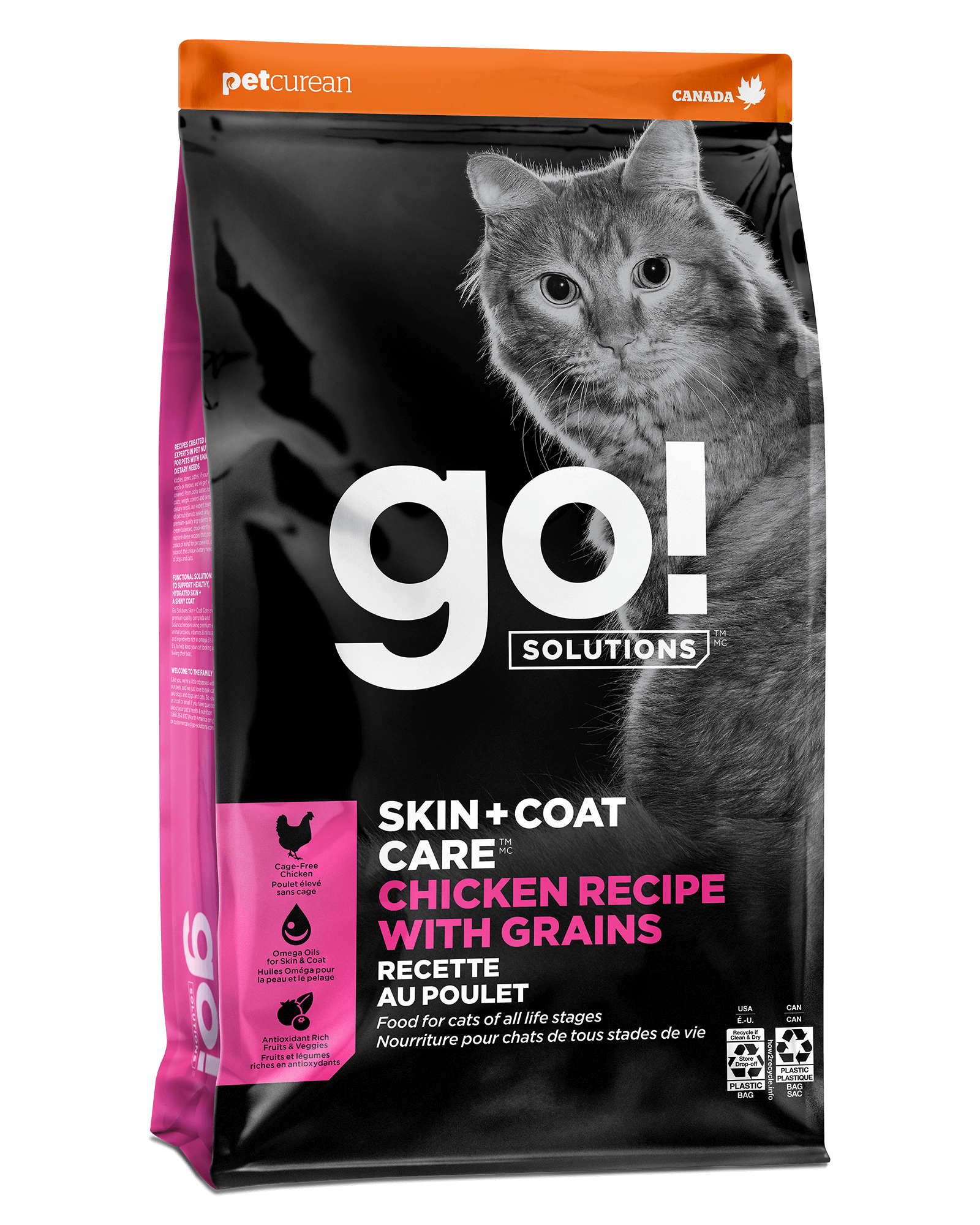 Go! Solutions Skin + Coat Care Chicken with Grains dry cat food