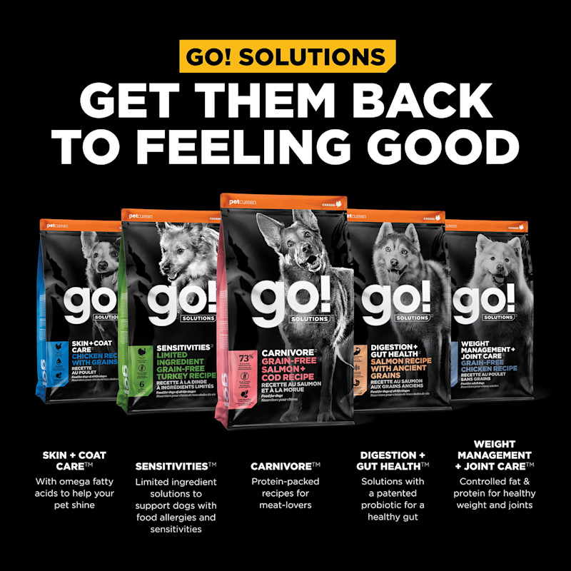 Get them back to feeling good with other Go! Solutions dog food product lines