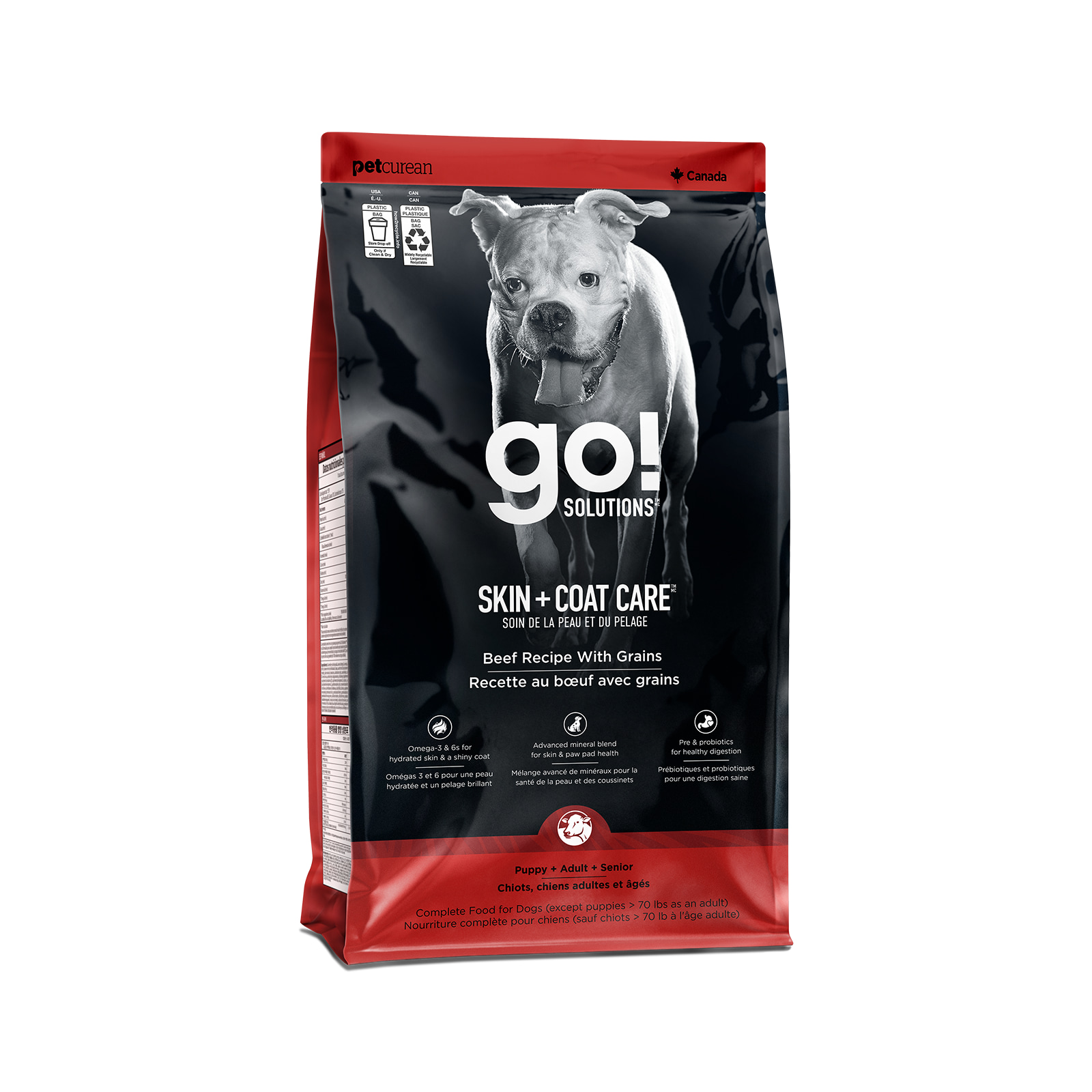 Go! Solutions Skin + Coat Care Beef Recipe dry dog food