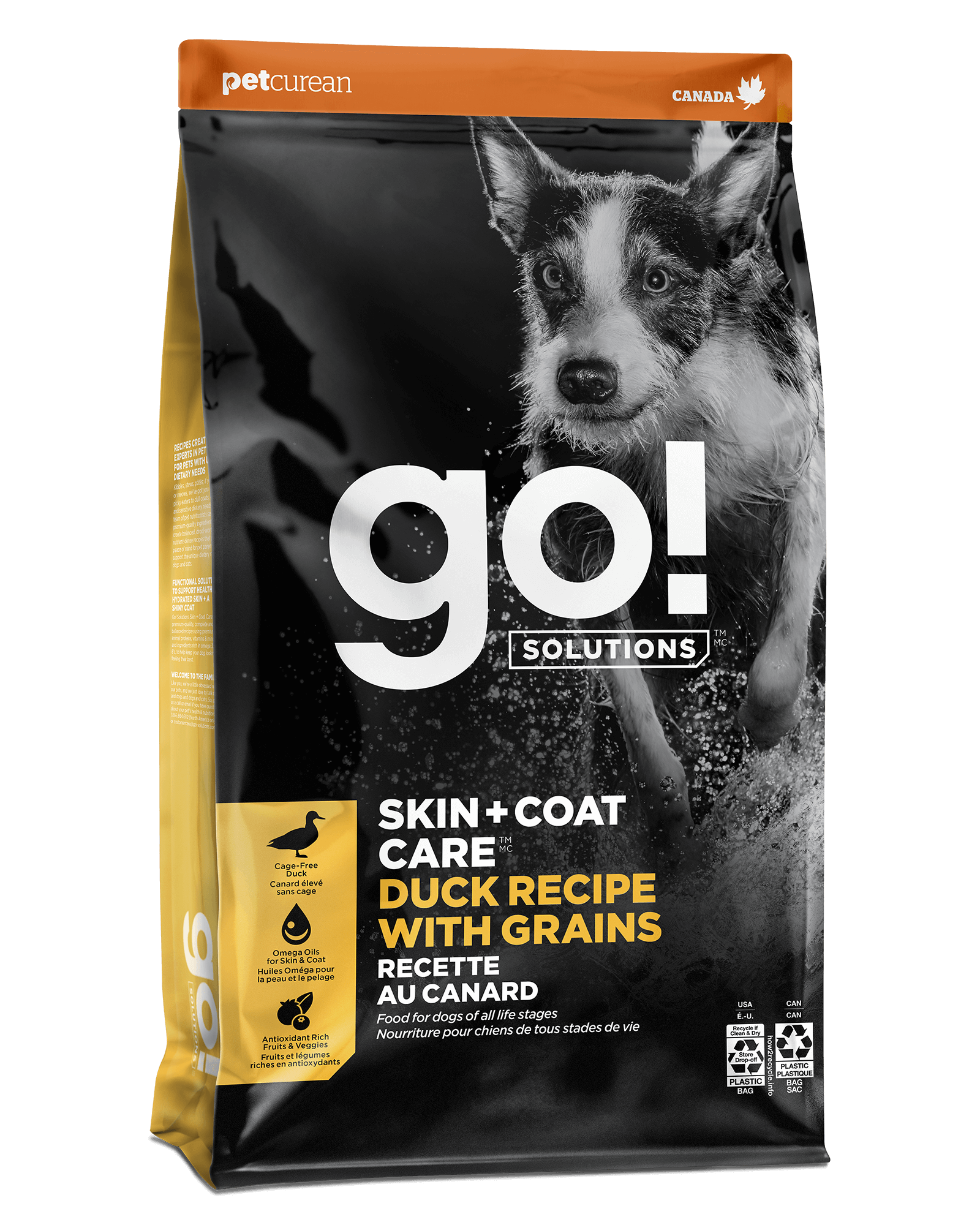 Go! Solutions Skin + Coat Care Duck with Grains dry dog food