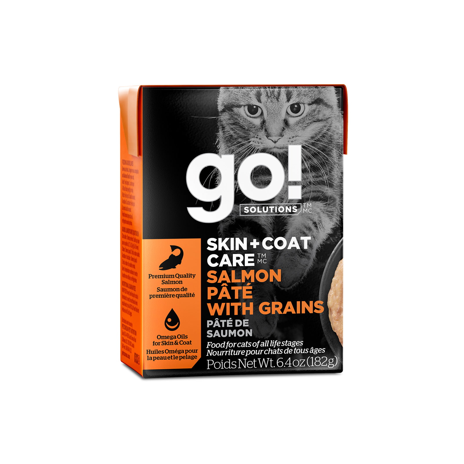 Go! Solutions Skin + Coat Care Salmon Pâté with Grains for Cats