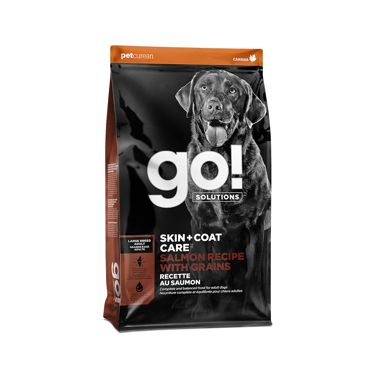 Go! Solutions Skin + Coat Care Salmon Recipe with Grains dry food for large breed adult dogs