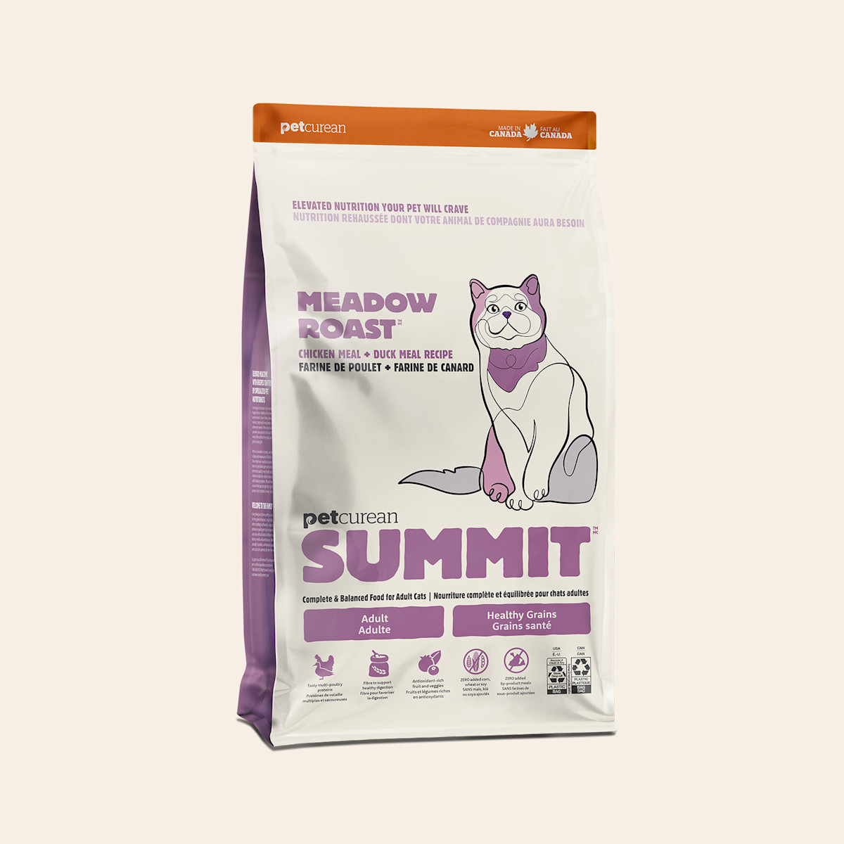 Nourriture sèche pour chats adultes Summit Meadow Roast, recette à la farine de poulet et à la farine de canard