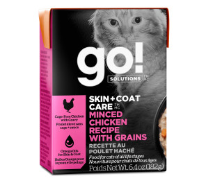 GO! SOLUTIONS SKIN + COAT CARE Minced Chicken Recipe with Grains for Cats