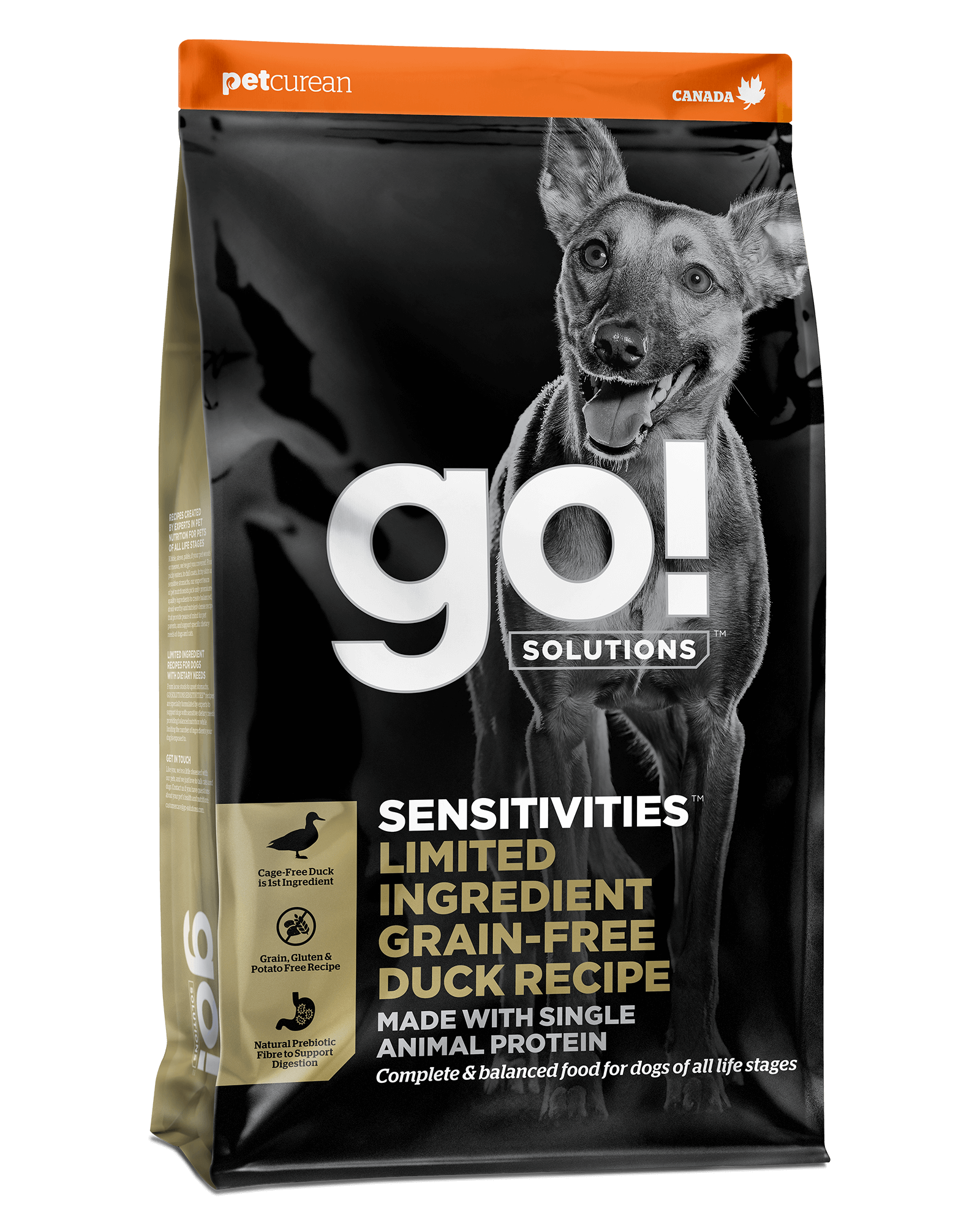 Go! Solutions Sensitivities מתכון ברווז ללא דגנים עם רכיבים מוגבלים