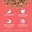 73% protein from animal sources, antioxidant-rich ingredients, probiotics and prebiotic fiber, and zero by-product meals