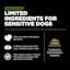 Limited ingredients for sensitive dogs