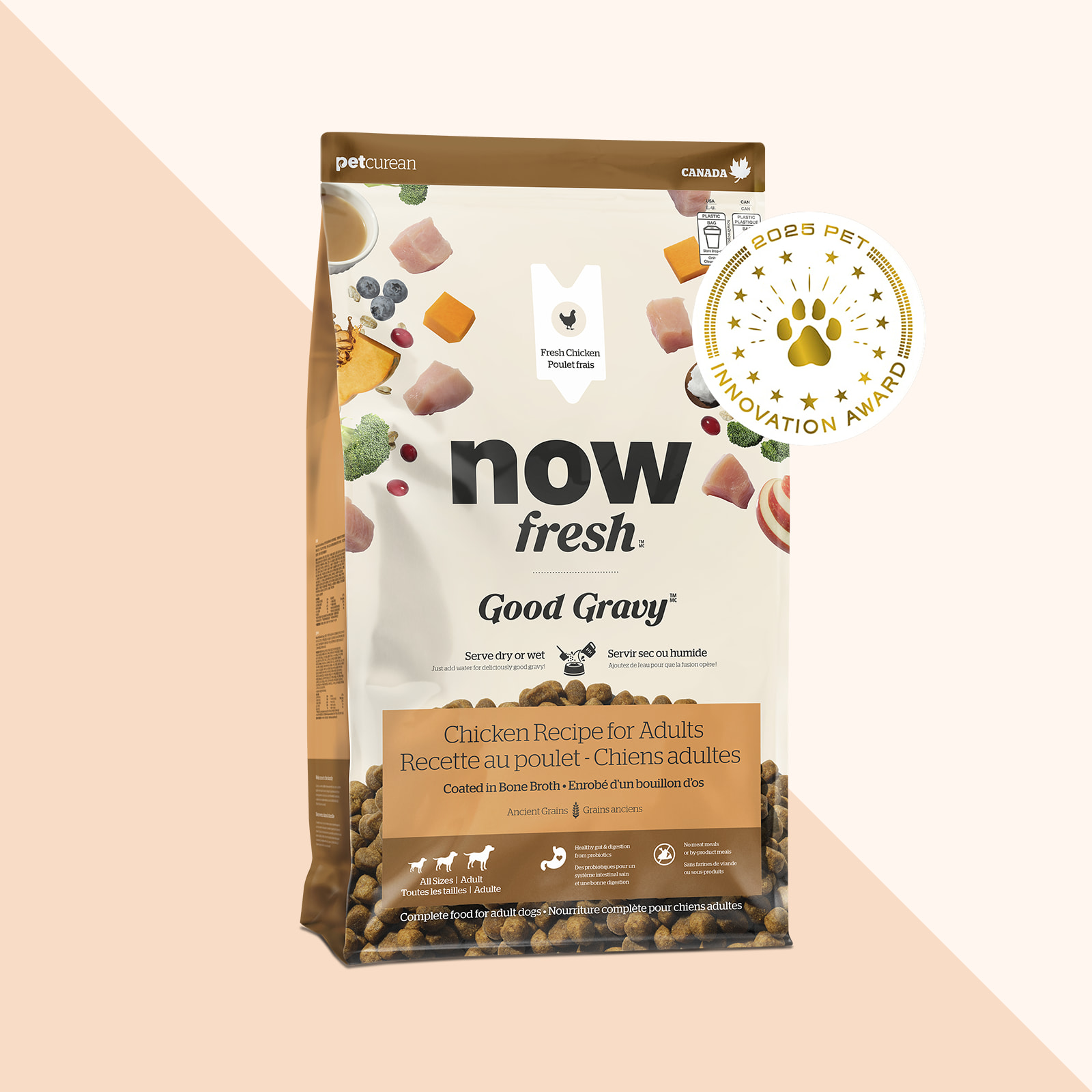 Now Fresh Good Gravy Chicken Recipe for Adult Dogs, 2025 Pet Innovation Award