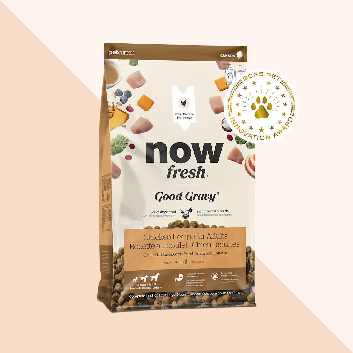 Now Fresh Good Gravy Chicken Recipe for Adult Dogs, 2025 Pet Innovation Award