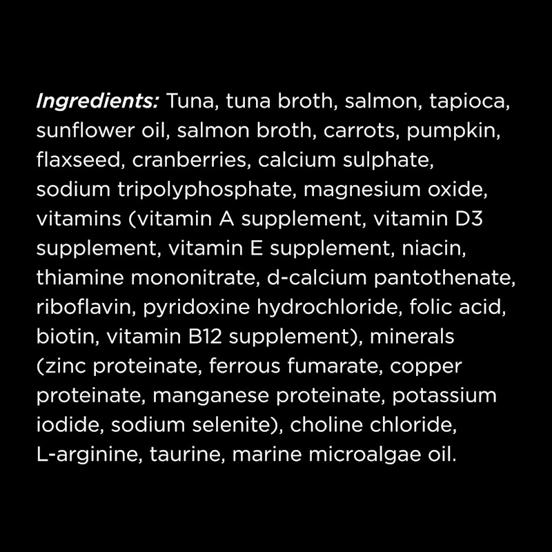Go! Solutions Booster Brain Health Tuna + Salmon Pâté cat food topper ingredients