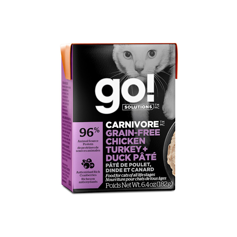 Go! Solutions Carnivore Pâté de poulet, dinde et canard sans grains