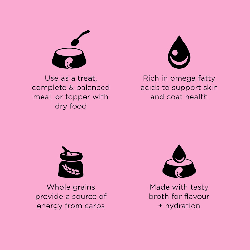 Use as a meal or topper, rich in omega fatty acids, with whole grains, and made in a tasty broth