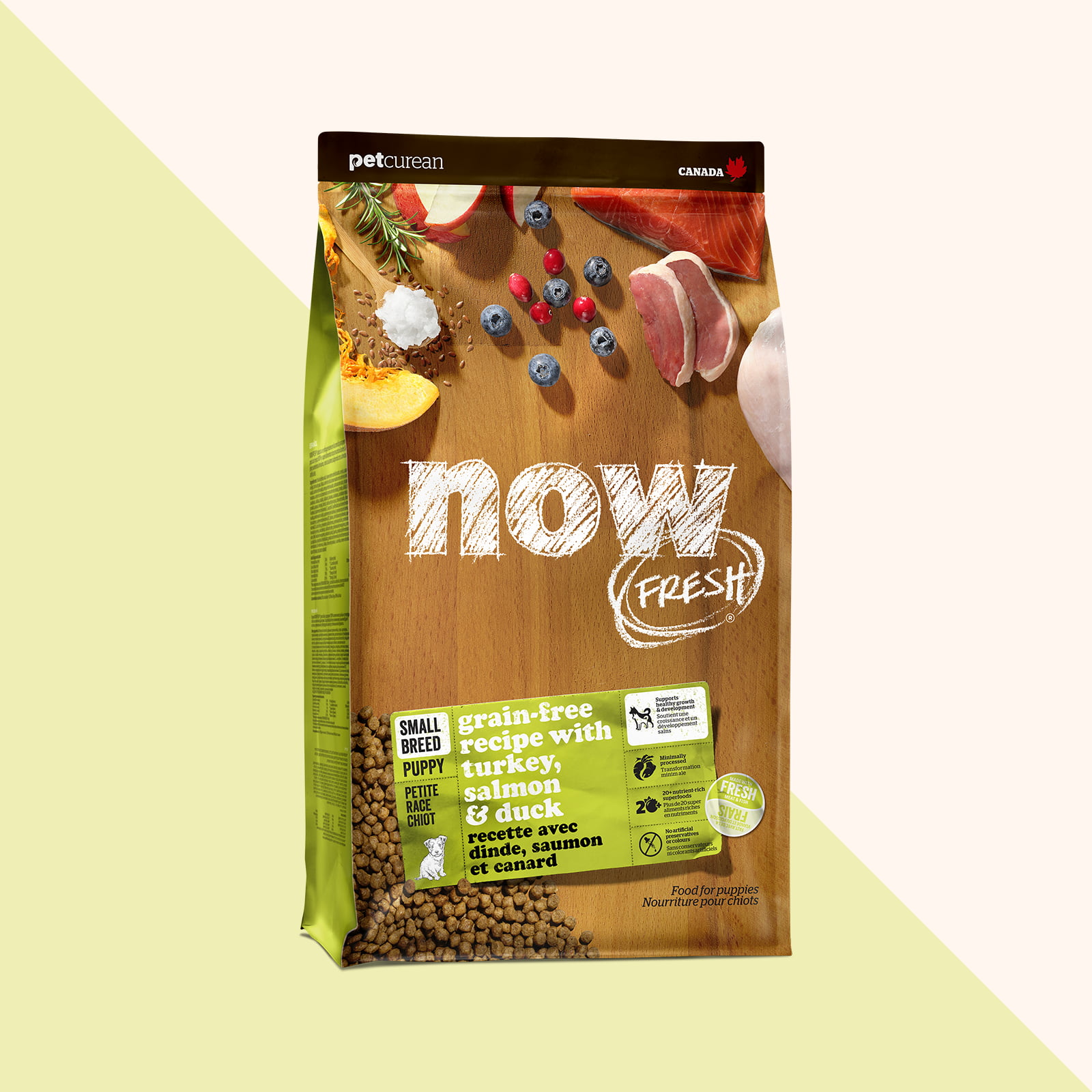 Now Fresh Grain-Free Recipe with Turkey, Salmon & Duck dry food for small breed puppies