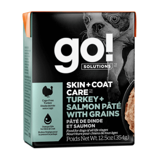 GO! SOLUTIONS SKIN + COAT CARE Turkey + Salmon Pâté with Grains for Dogs