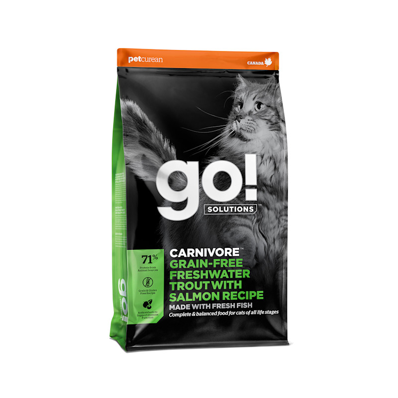 Go! Solutions Carnivore מתכון טרוטה ממים מתוקים ללא גרעינים עם סלמון ללא דגנים