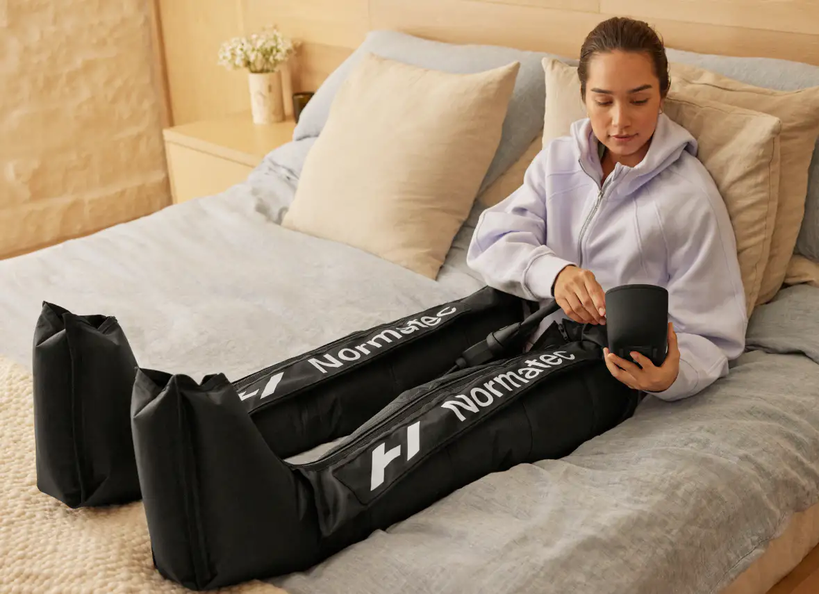 Normatec compression therapy tools available at P3
