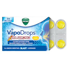 Vicks VapoDrops Xtra Strong Lemon Menthol Blast