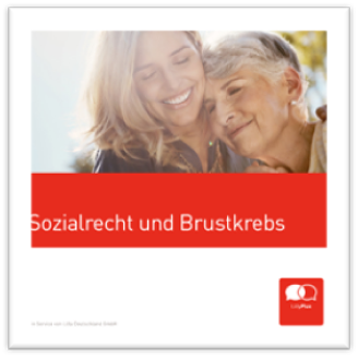 Broschürencover „Sozialrecht und Brustkrebs“.