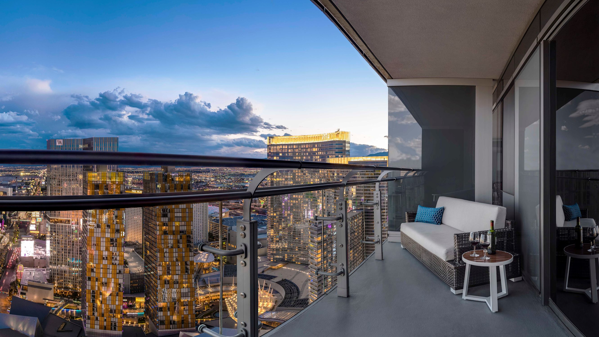 Cosmopolitan Las Vegas Terrace One Bedroom Fountain View Luxury Terrace One Bedroom | The Cosmopolitan of Las Vegas
