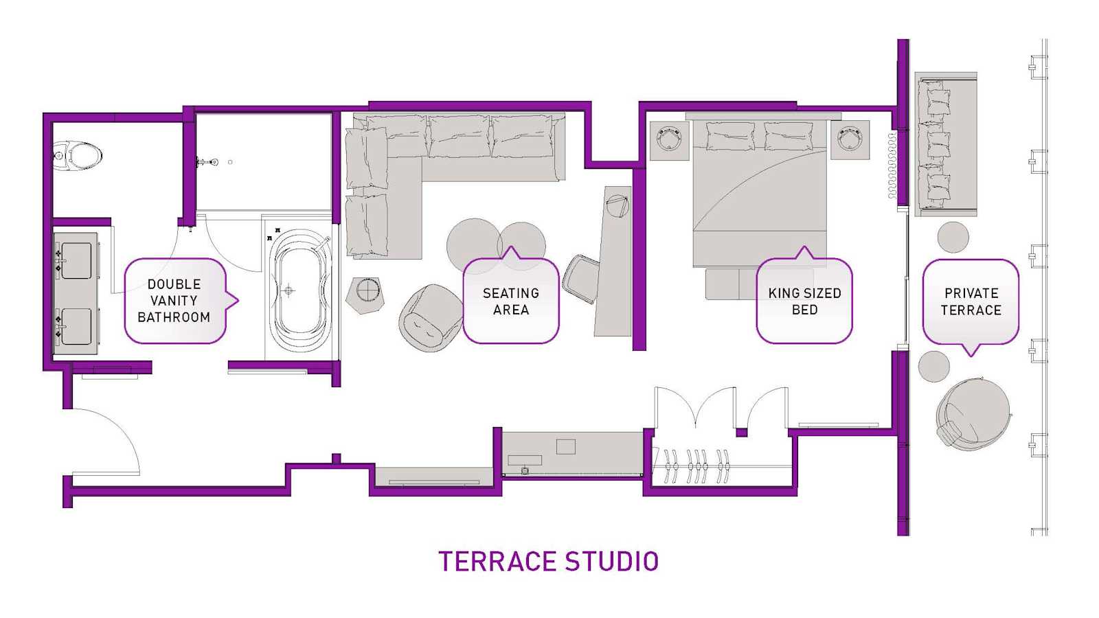 Floorplan: terrace studio