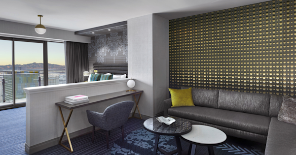 Las Vegas Luxury Hotel Terrace Studio Fountain View