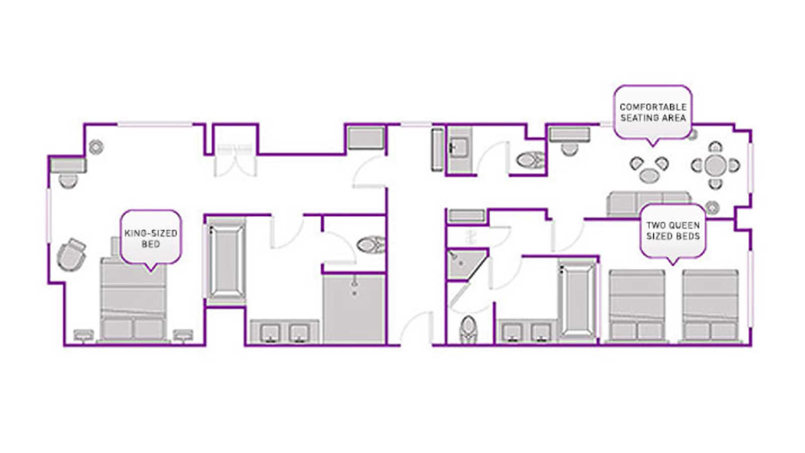 Two Bedroom City Suite floor plan