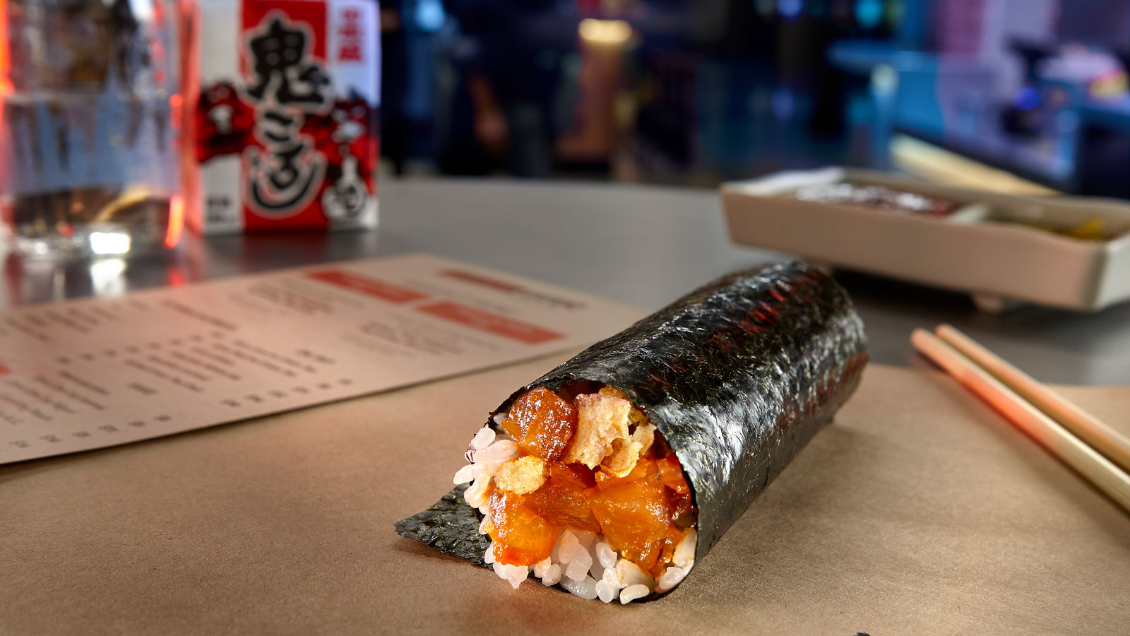 Grab a hand roll at Block 16's Tekka Bar.