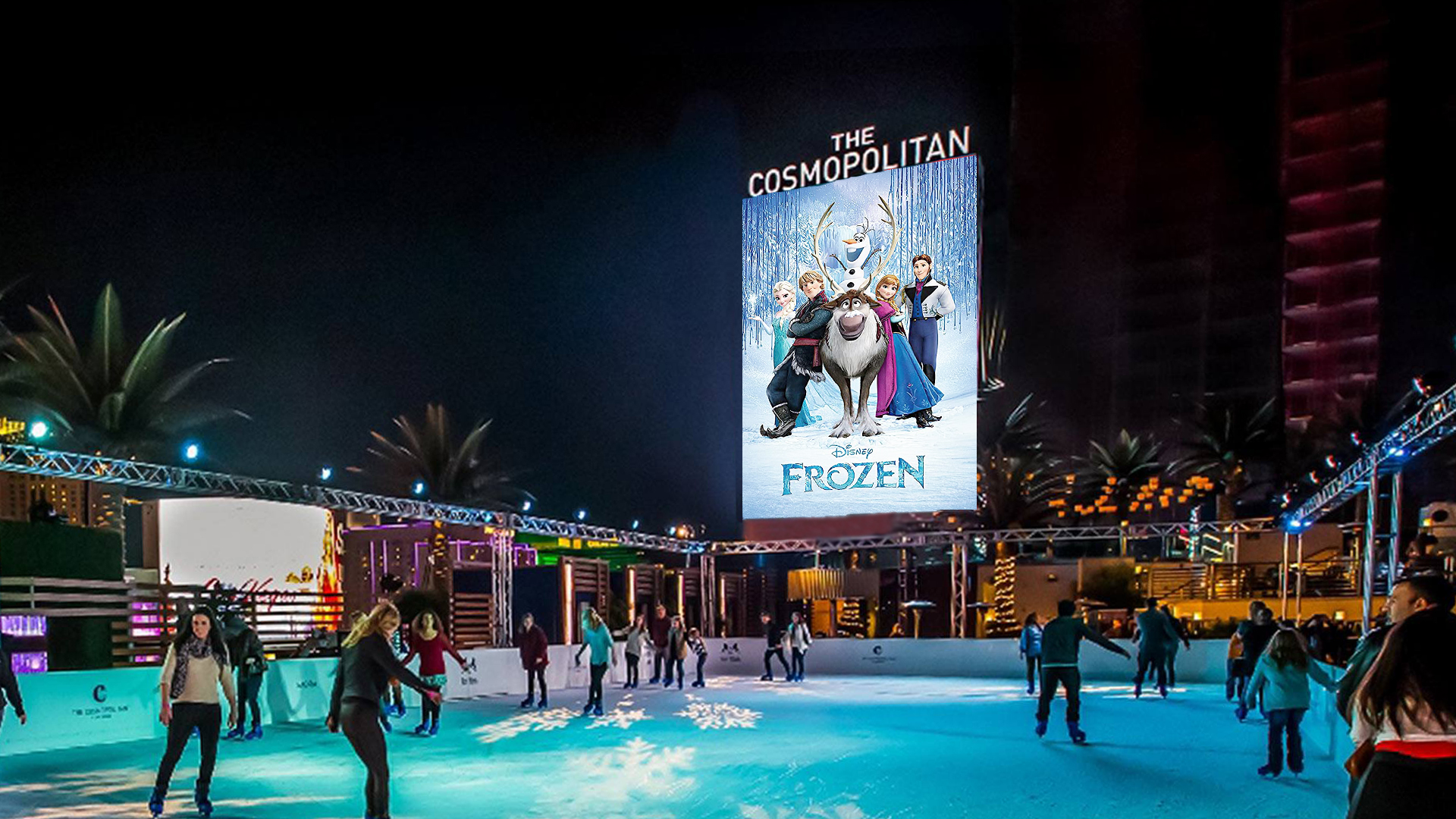 Las Vegas Luxury Hotel Date Skate Frozen The Cosmopolitan