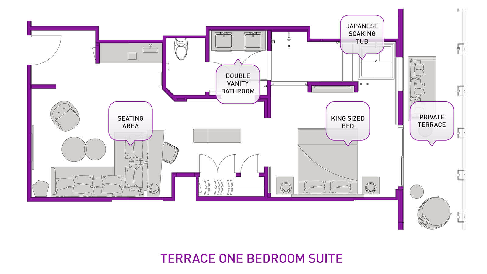 Terrace One Bedroom Suite Floor Plan