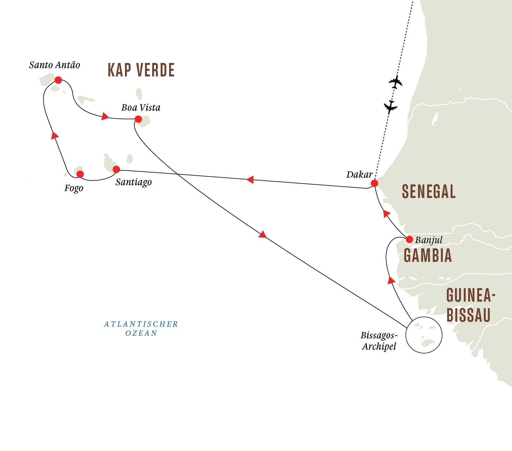 Expedition zu den westafrikanischen Archipelen: Seereise nach Kap Verde und  zum Bissagos-Archipel