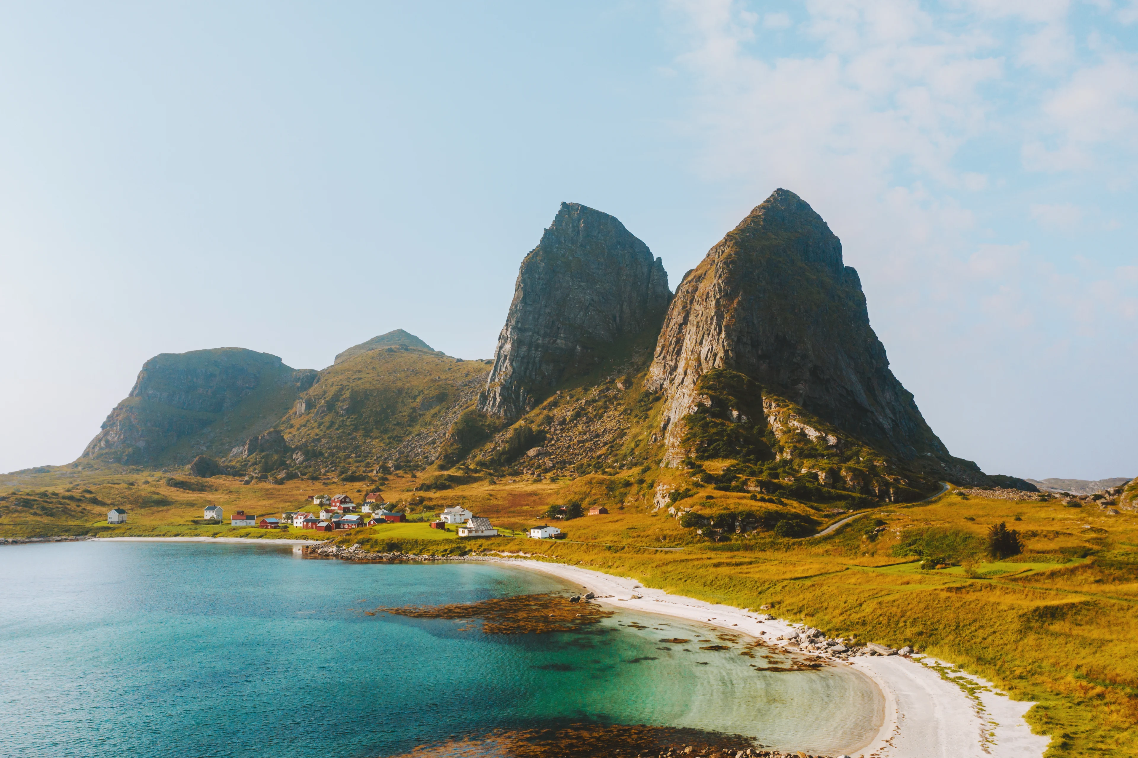 Sunny day in Trana Islands, Norway. Photo: Shutterstock