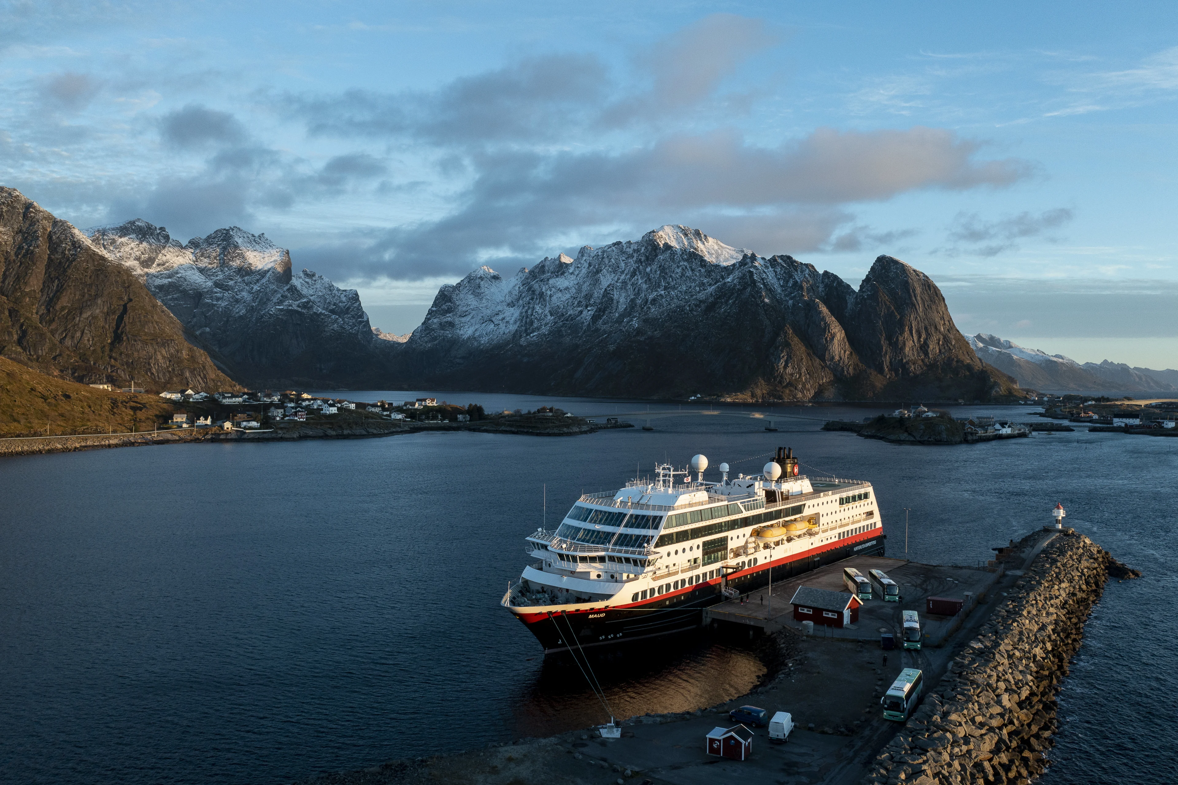 MS Maud docked in Lofoten Islands, Norway. Photo: Tommy Simonsen
